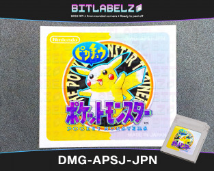 Pokemon Yellow - Holografisches Game Boy Label [DMG-APSJ-JPN]