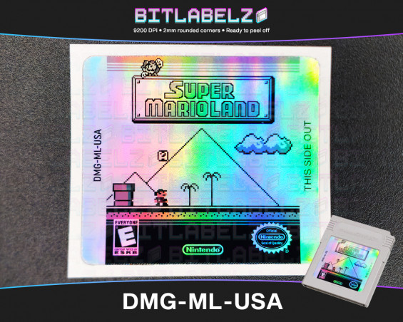 Super Mario Land - Holografisches Game Boy Label [DMG-ML-USA]