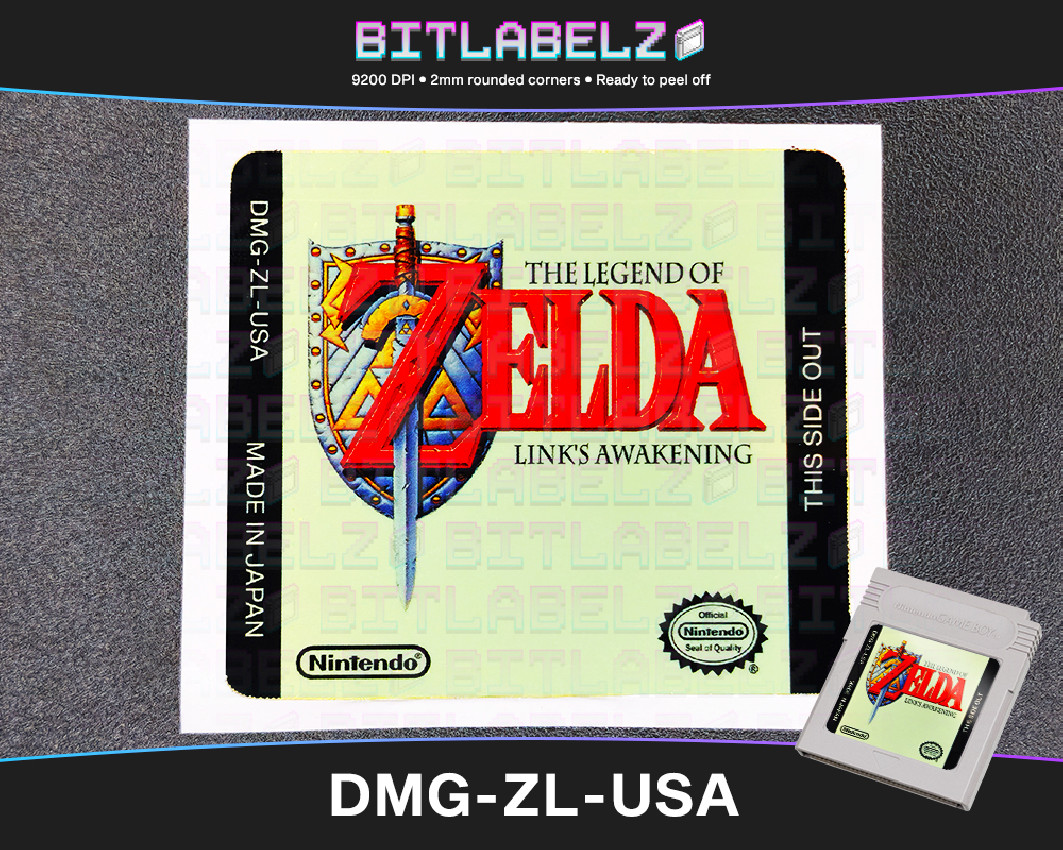 The Legend of Zelda: Link's Awakening - Goldenes Game Boy Label [DMG-ZL-USA]