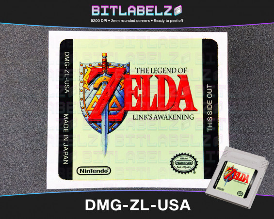 The Legend of Zelda: Link's Awakening - Goldenes Game Boy Label [DMG-ZL-USA]