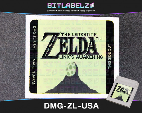 The Legend of Zelda: Link's Awakening - Goldenes Game Boy Label [DMG-ZL-USA]