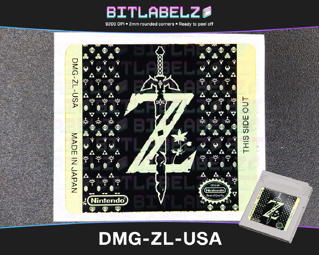 The Legend of Zelda: Link's Awakening - Goldenes Game Boy Label [DMG-ZL-USA]