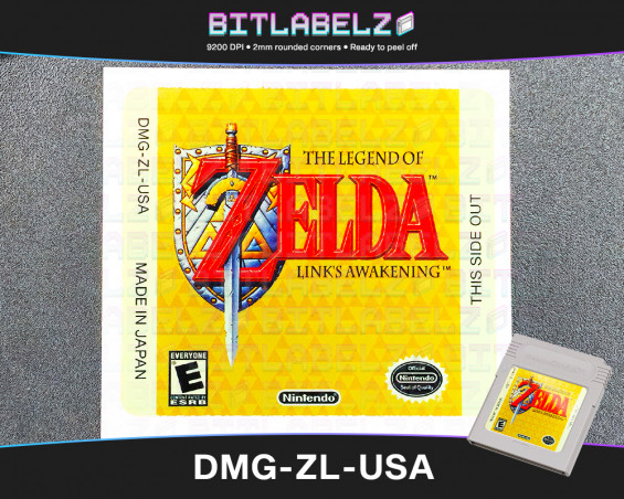 The Legend of Zelda: Link's Awakening - Goldenes Game Boy Label [DMG-ZL-USA]