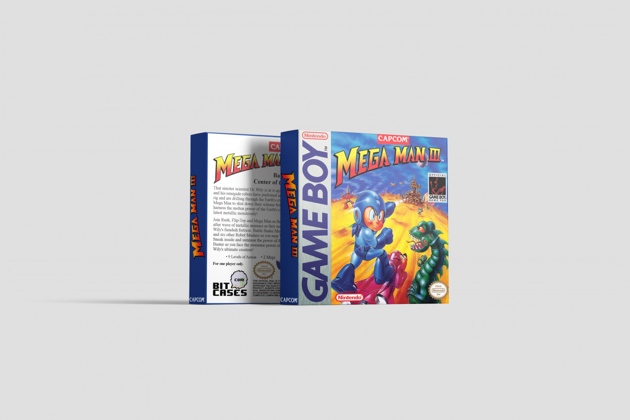 Mega Man 3 - Game Boy Replacement Box