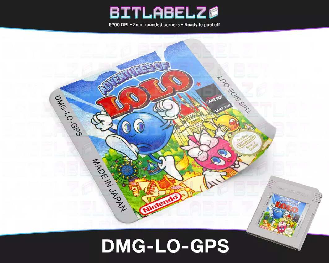 Adventures of Lolo - Game Boy Label [DMG-LO-GPS]