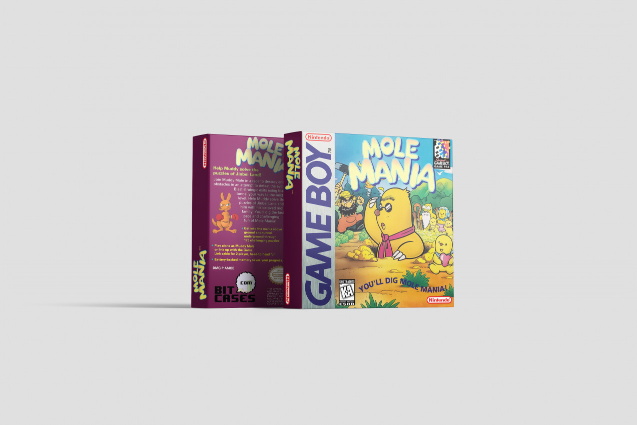 Mole Mania - Game Boy Replacement Box