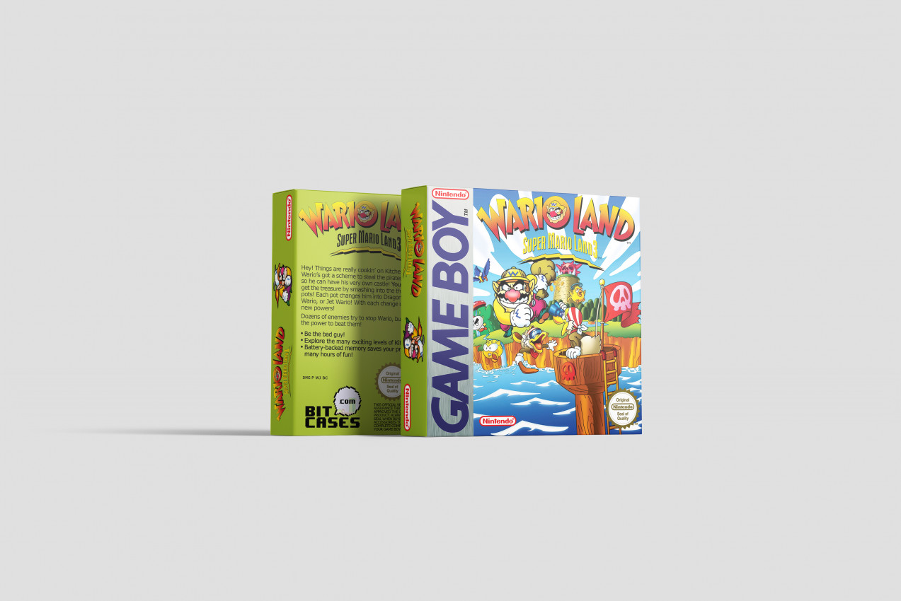 Wario Land: Super Mario Land 3 - Game Boy Replacement Box