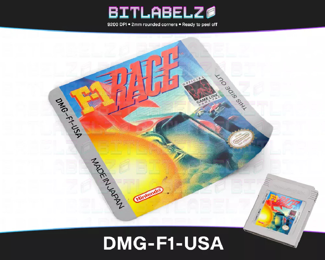 F-1 Race Game Boy Label [DMG-F1-USA]