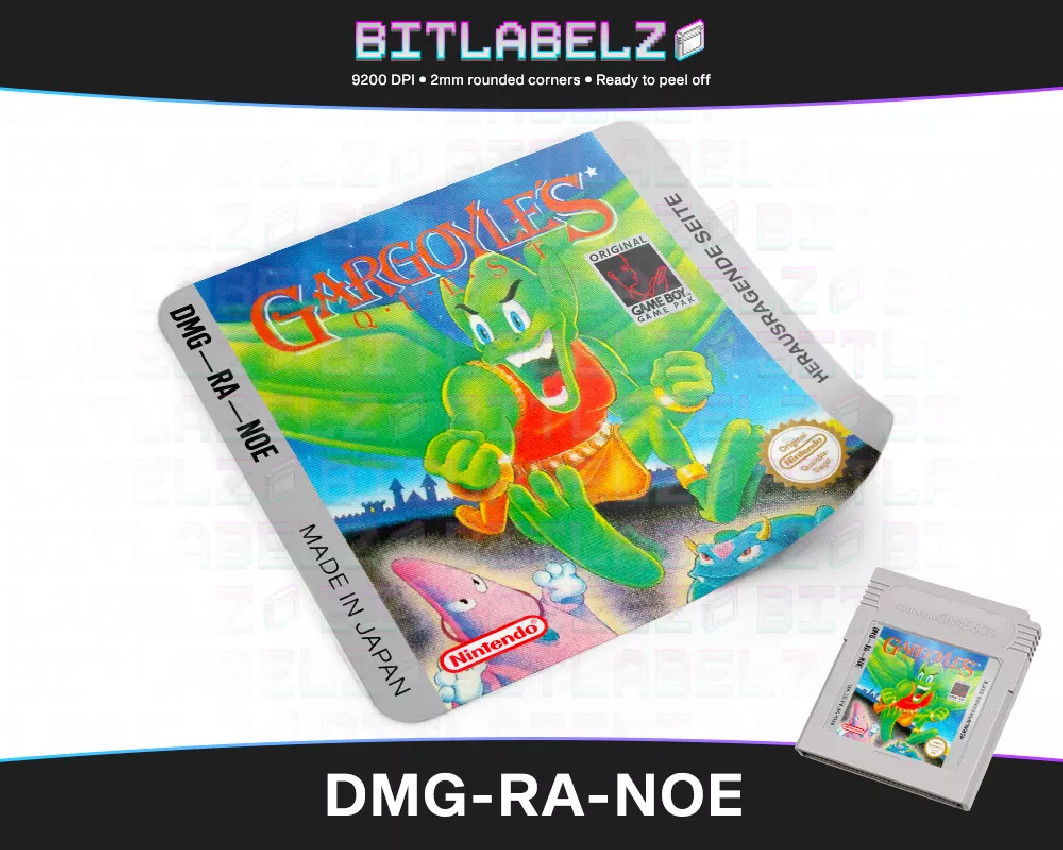 Gargoyle's Quest - Game Boy Label [DMG-RA-NOE]