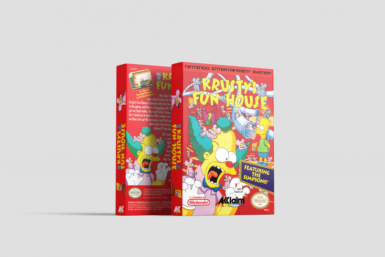 Krusty's Fun House - Nintendo NES Replacement Box