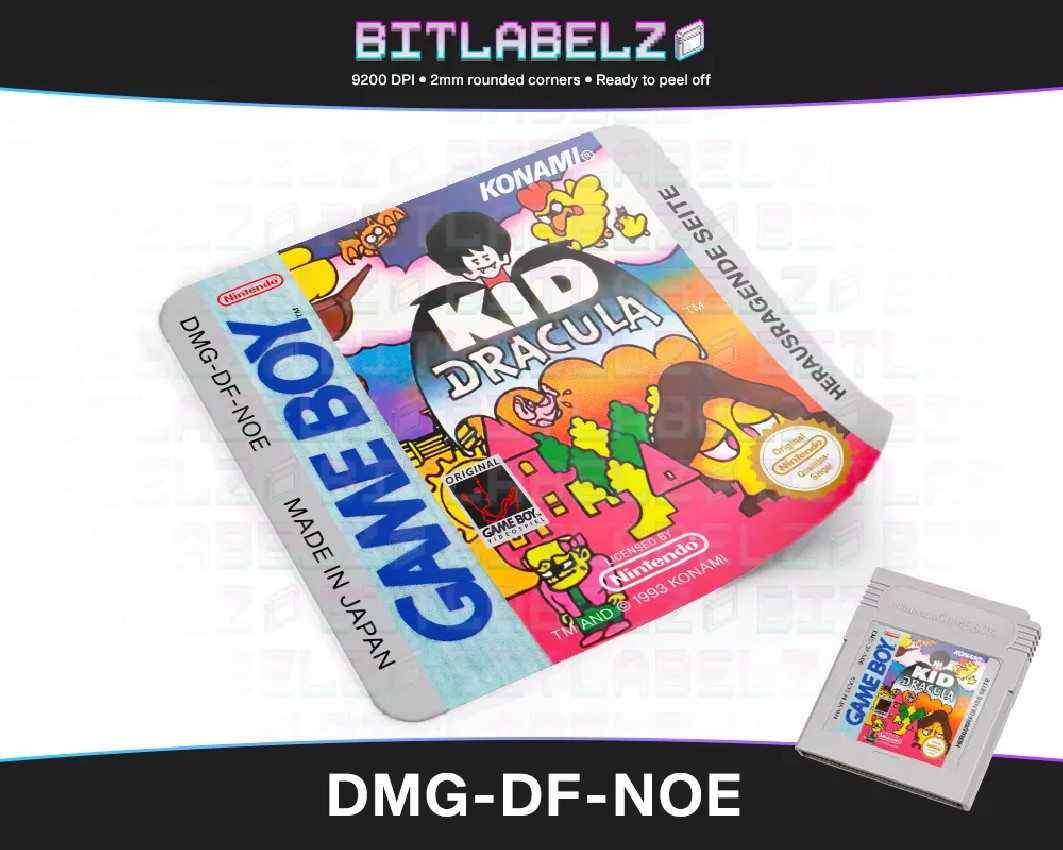 Kid Dracula Game Boy Label [DMG-DF-NOE]