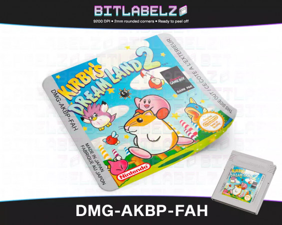 Kirby's Dream Land 2 - Game Boy Label [DMG-AKBP-FAH]