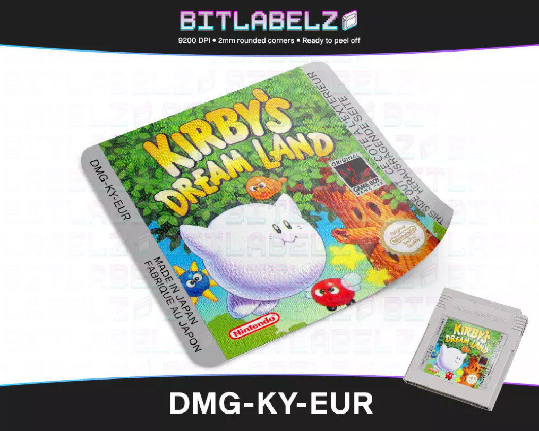 Kirby's Dream Land - Game Boy Label [DMG-KY-EUR]