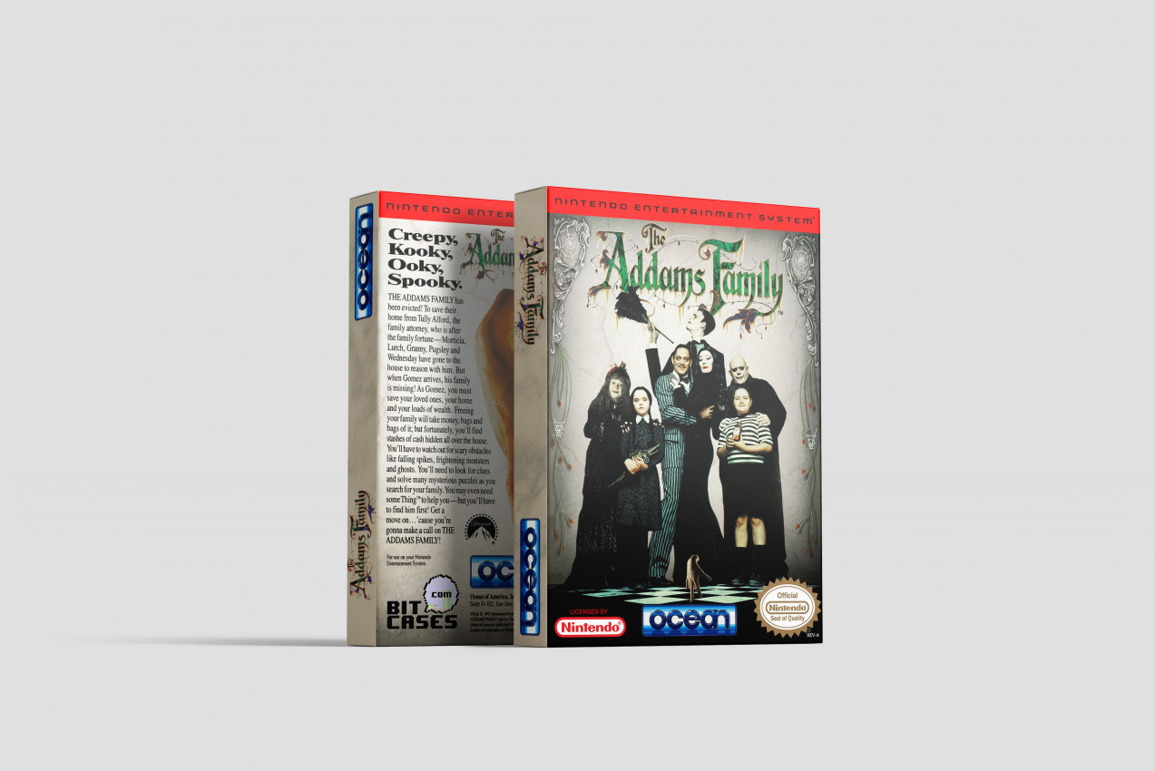 The Addams Family - Nintendo NES Replacement Box