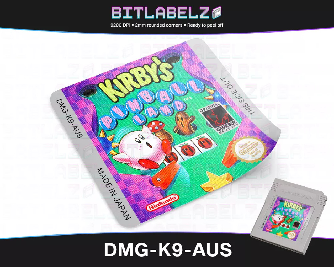 Kirby's Pinball Land - Game Boy Label [DMG-K9-AUS]