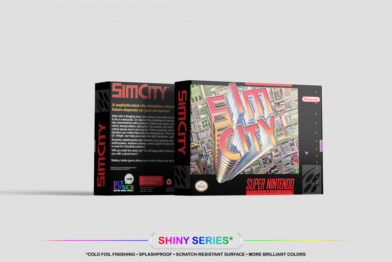 Sim City - Super Nintendo Replacement Box