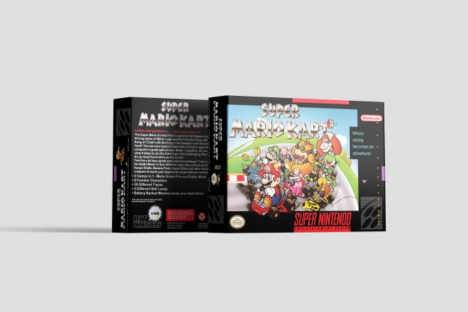 Super Mario Kart - Super Nintendo Replacement Box