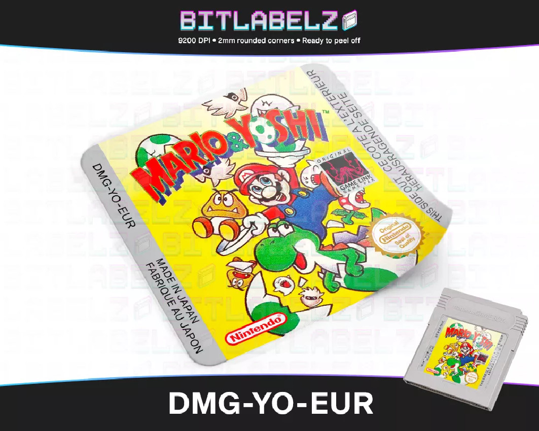 Mario & Yoshi - Game Boy Label [DMG-YO-EUR]