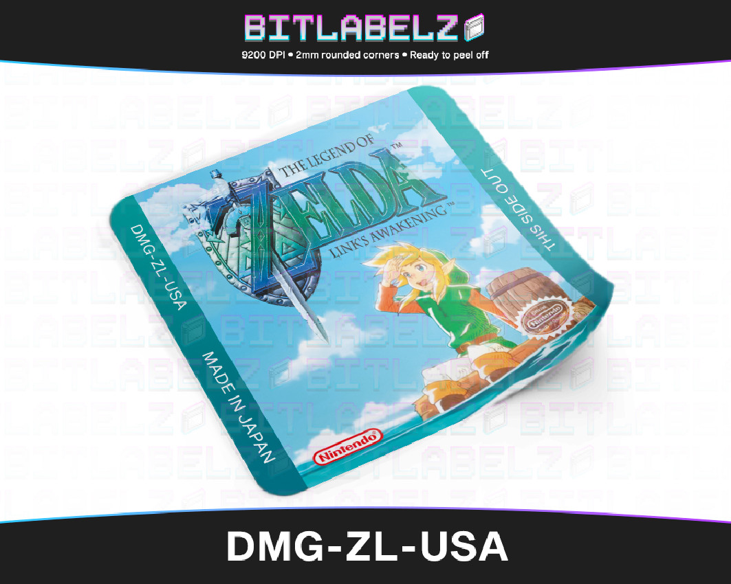 The Legend of Zelda: Link's Awakening - Custom Game Boy Label [DMG-ZL-USA]