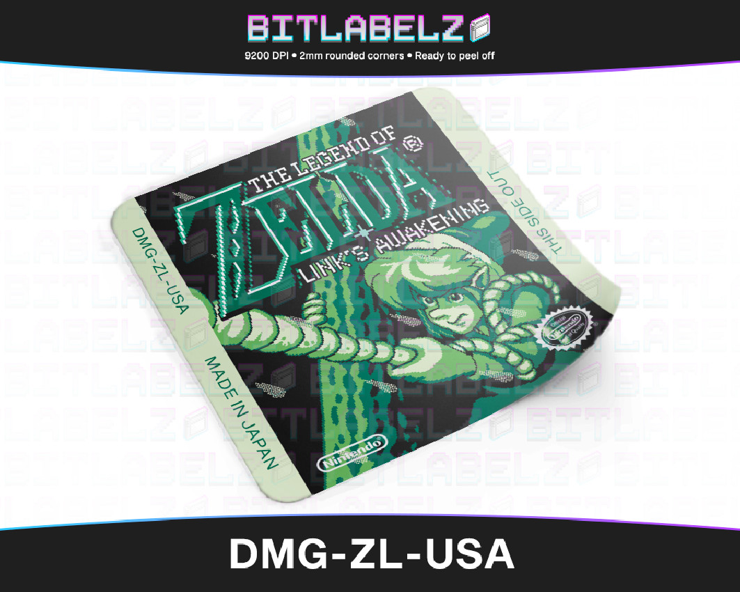 The Legend of Zelda: Link's Awakening - Custom Game Boy Label [DMG-ZL-USA]