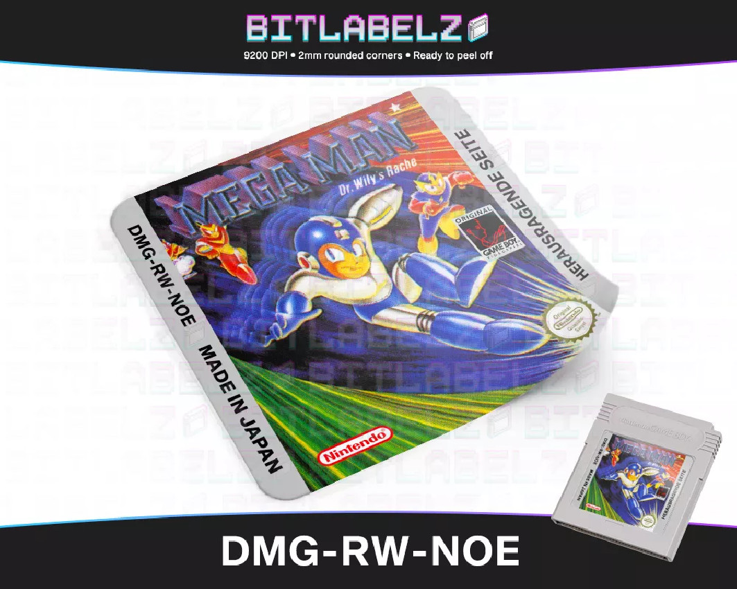 Mega Man: Dr. Wily's Rache - Game Boy Label [DMG-RW-NOE]