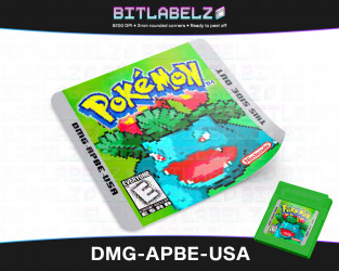 Pokemon Green Version - Pixel-Art Game Boy Label [DMG-APBE-USA]