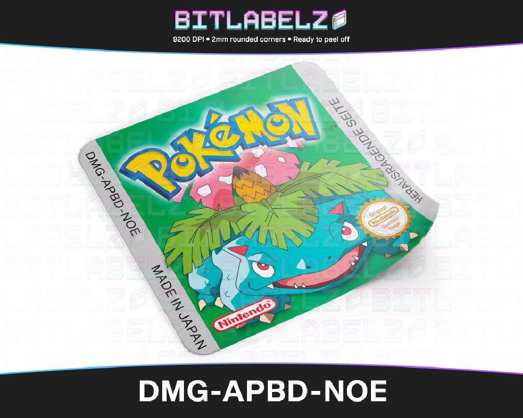 Pokemon Grüne Edition - Custom Game Boy Label [DMG-APBD-NOE]