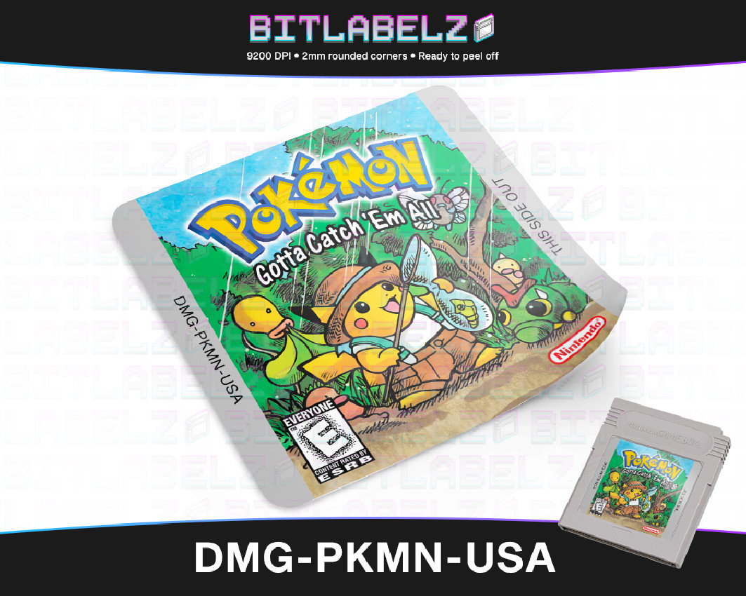 Pokemon Gotta Catch 'Em All - Custom Game Boy Label [DMG-PKMN-USA]