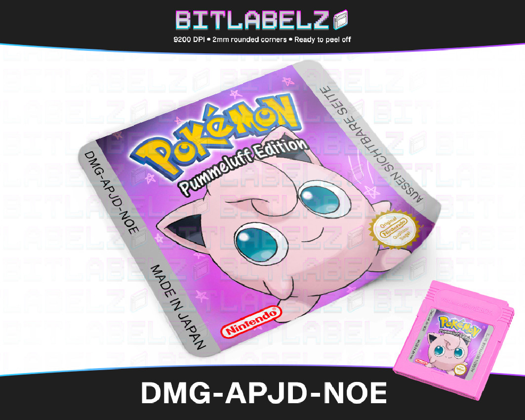 Pokemon Pinke Pummeluff Edition - Custom Game Boy Label [DMG-APJD-NOE]