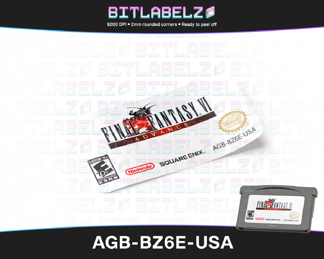 Final Fantasy VI Advance - Game Boy Advance Label [AGB-BZ6E-USA]