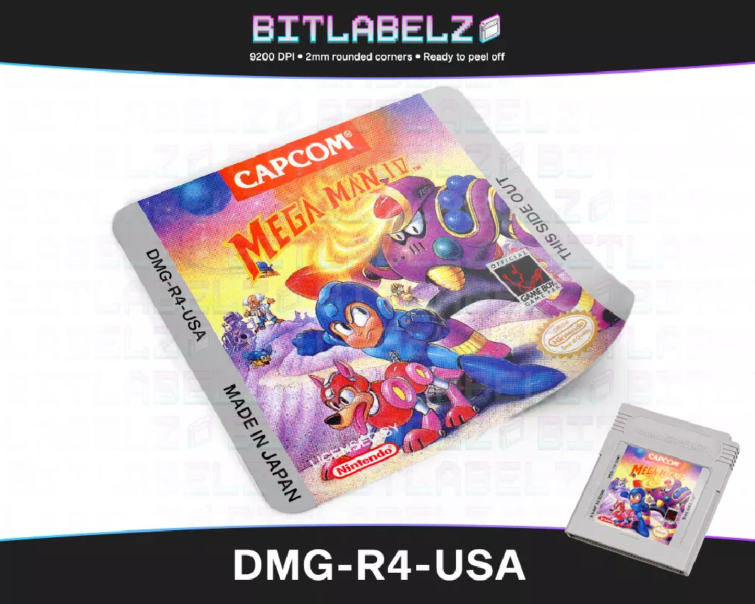 Mega Man IV - Game Boy Label [DMG-R4-USA]