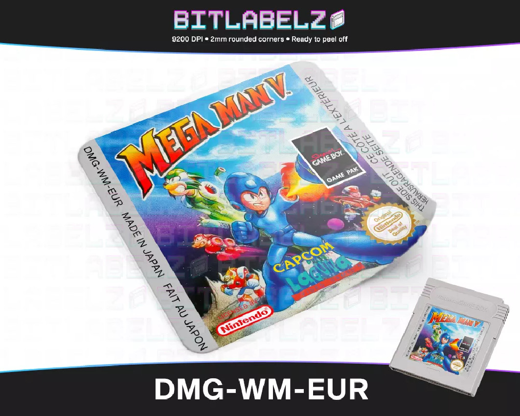 Mega Man V - Game Boy Label [DMG-WM-EUR]