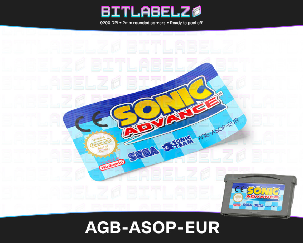 Sonic Advance - Game Boy Advance Label [AGB-ASOP-EUR]