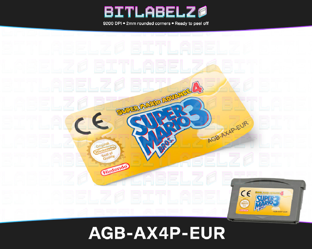 Super Mario Advance 4: Super Mario Bros. 3 - Game Boy Advance Label [AGB-AX4P-EUR]