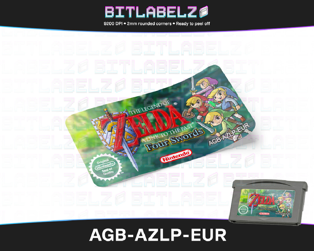 The Legend of Zelda: A Link to the Past & Four Swords - Custom Game Boy Advance Label [AGB-AZLP-EUR]