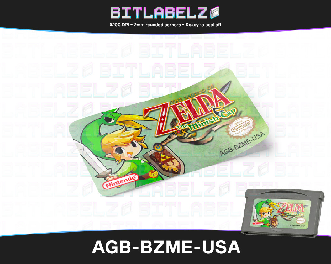 The Legend of Zelda: The Minish Cap - Custom Game Boy Advance Label [AGB-BZME-USA]