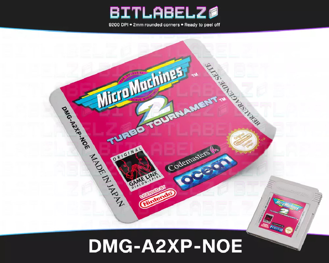 Micro Machines 2 : Turbo Tournament - Game Boy Label [DMG-A2XP-NOE]