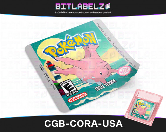 Pokemon Coral Version - Custom Game Boy Color Label [CGB-CORA-USA]