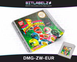 Mighty Morphin Power Rangers Game Boy Label [DMG-ZW-NOE]