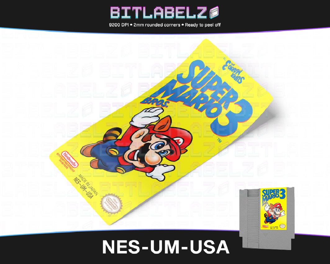 Super Mario Bros. 3 - Nintendo NES Label [NES-UM-USA]