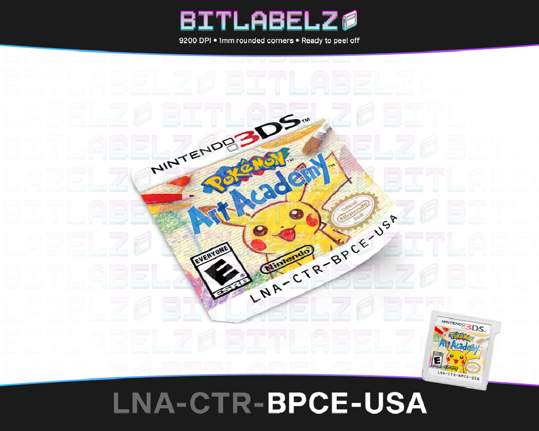 Pokemon Art Academy - Nintendo 3DS Label [LNA-CTR-BPCE-USA]