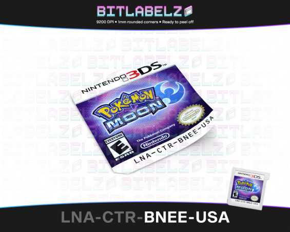 Pokemon Moon - Nintendo 3DS Label [LNA-CTR-BNEE-USA]