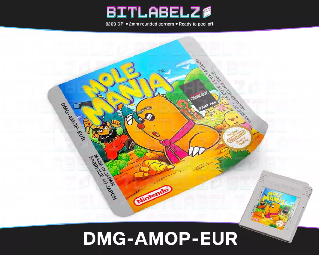 Mole Mania - Game Boy Label [DMG-AMOP-EUR]