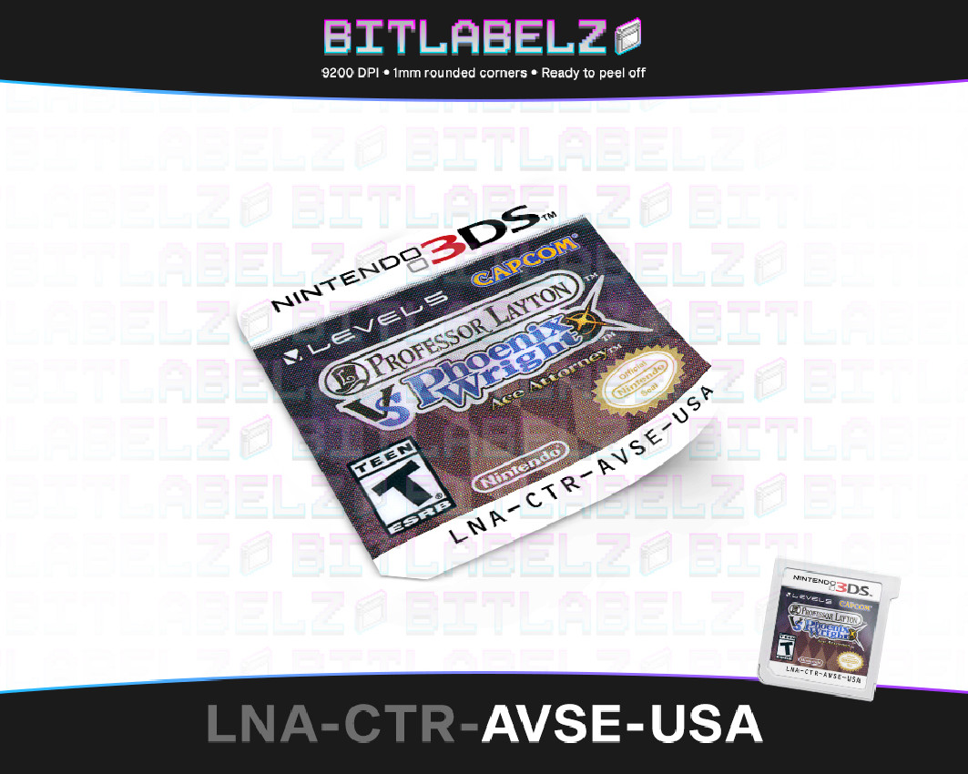 Professor Layton vs. Phoenix Wright: Ace Attorney - Nintendo 3DS Label [LNA-CTR-AVSE-USA]