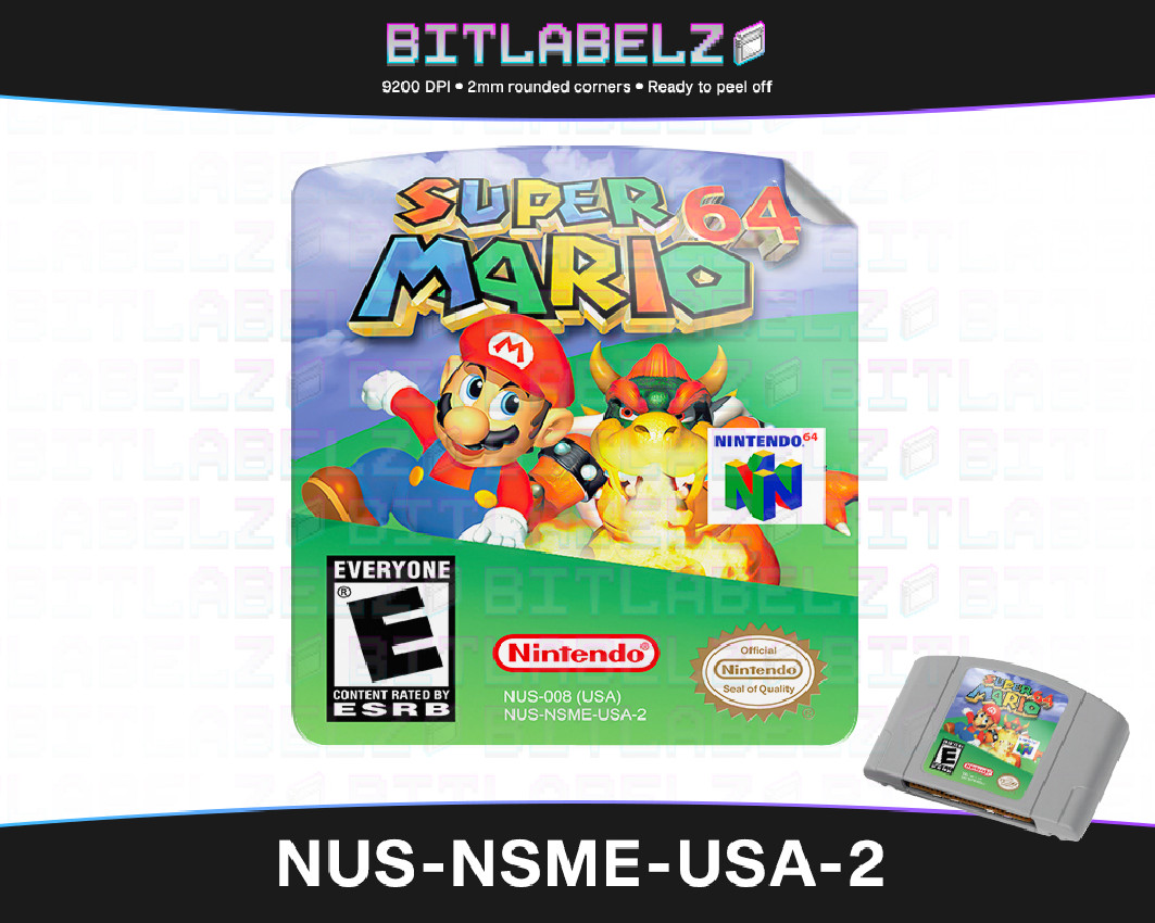 Super Mario 64 - Nintendo 64 Label [NUS-NSME-USA-2]