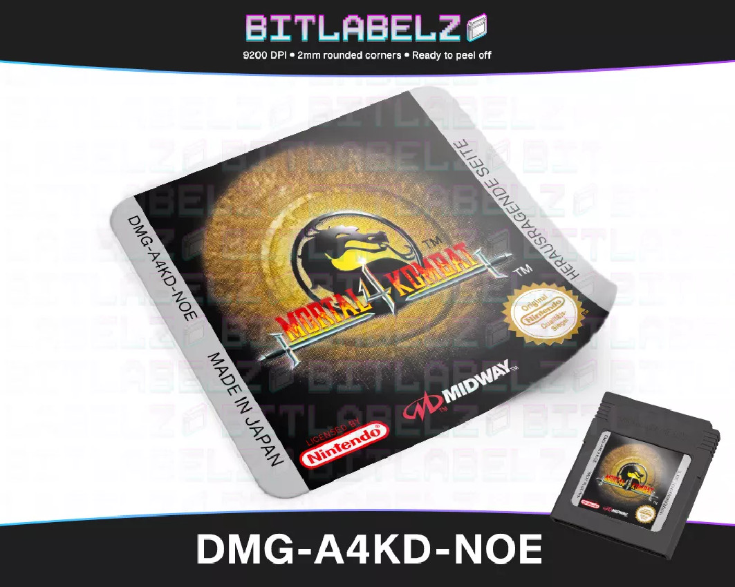 Mortal Kombat 4 - Game Boy Label [DMG-A4KD-NOE]