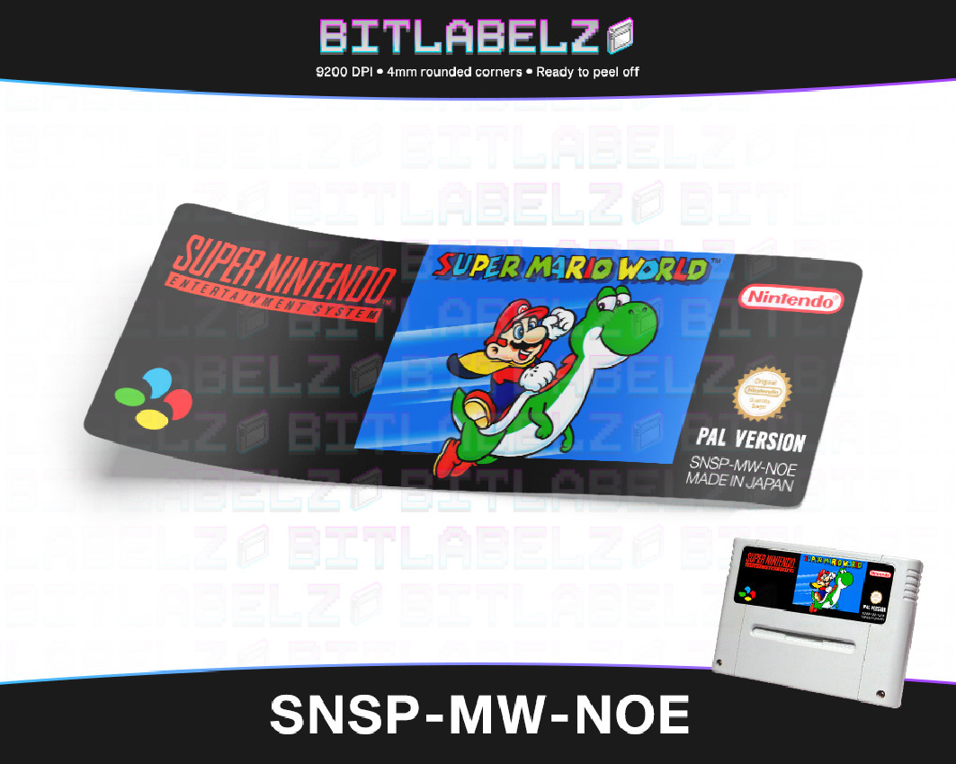 Super Mario World - Super Nintendo PAL Label [SNSP-MW-NOE]