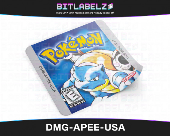 Pokemon Blue Version - Game Boy Label [DMG-APEE-USA]