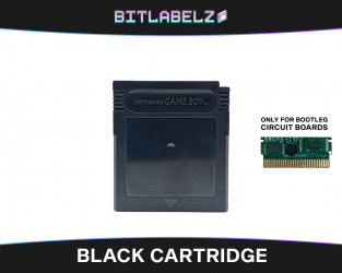 Black Bootleg Game Boy Replacement Cartridge Shell Frontside