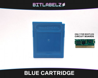 Blue Bootleg Game Boy Replacement Cartridge Shell Frontside